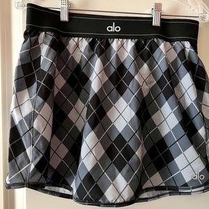 Alo Yoga Match Point Skirt in Argyle